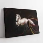 Siyah Fonda At | Kanvas Tablo | Cam Tablo | Mdf Tablo | B15053