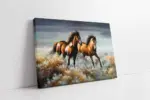 Çiçeklerin Arasından Koşan At | Kanvas Tablo | Cam Tablo | Mdf Tablo | B15055