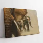 İkili Fil | Kanvas Tablo | Cam Tablo | Mdf Tablo | B15073