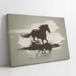 Soyut At | Kanvas Tablo | Cam Tablo | Mdf Tablo | B15082