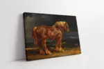 Kahverengi Kaslı At | Kanvas Tablo | Cam Tablo | Mdf Tablo | B15084