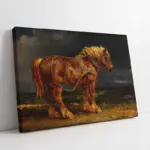 Kahverengi Kaslı At | Kanvas Tablo | Cam Tablo | Mdf Tablo | B15084