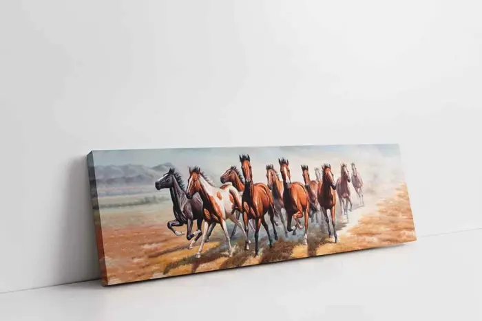 Koşan At Sürüsü | Kanvas Tablo | Cam Tablo | Mdf Tablo | B15087 - Görsel 1