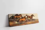 Koşan At Sürüsü | Kanvas Tablo | Cam Tablo | Mdf Tablo | B15088