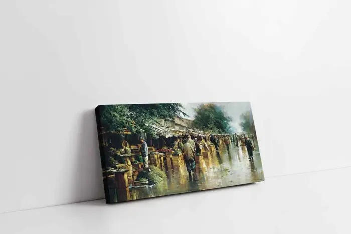 İstanbul Caddeleri İnsan | Kanvas Tablo | Cam Tablo | Mdf Tablo | B16003 - Görsel 1