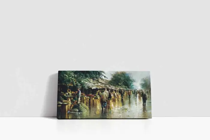 İstanbul Caddeleri İnsan | Kanvas Tablo | Cam Tablo | Mdf Tablo | B16003 - Görsel 2