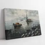 İstanbul Yağmur Yağışlı Kız Kulesi | Kanvas Tablo | Cam Tablo | Mdf Tablo | B16033