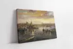 İstanbul Gün Batımı Kız Kulesi | Kanvas Tablo | Cam Tablo | Mdf Tablo | B16077