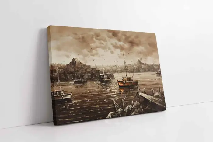 İstanbul Siyah Beyaz | Kanvas Tablo | Cam Tablo | Mdf Tablo | B16078 - Görsel 1