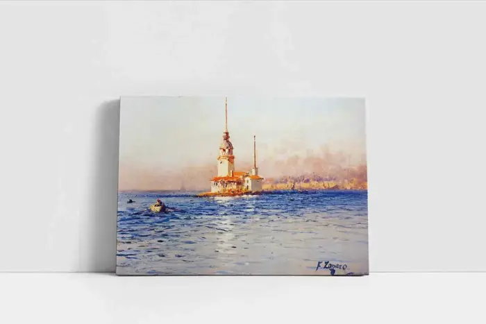 Kız Kulesi Fausto Zonaro | Kanvas Tablo | Cam Tablo | Mdf Tablo | B16093 - Görsel 2