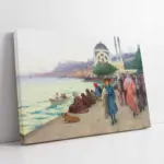 Dolmabahçede Gezinti Fausto Zonaro | Kanvas Tablo | Cam Tablo | Mdf Tablo | B16114