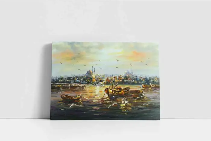 İstanbul Soyut | Kanvas Tablo | Cam Tablo | Mdf Tablo | B16119 - Görsel 2