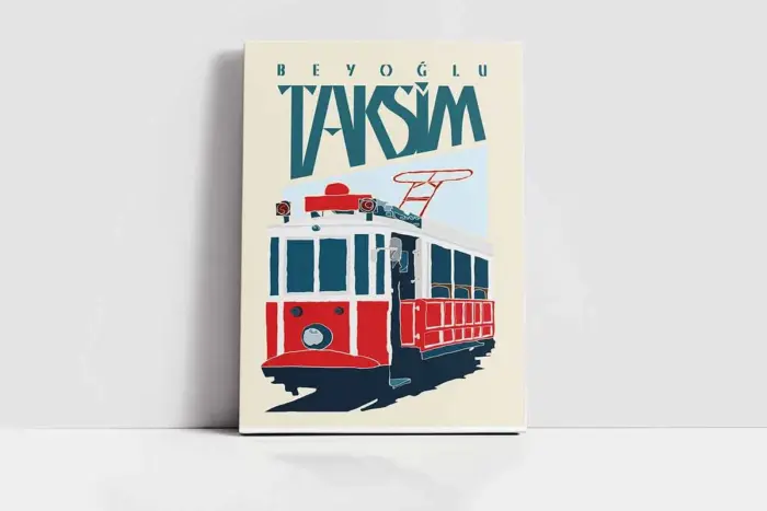 Tramvay | Kanvas Tablo | Cam Tablo | Mdf Tablo | B16273 - Görsel 2