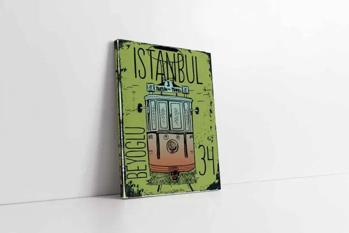 Tramvay | Kanvas Tablo | Cam Tablo | Mdf Tablo | B16300 - Görsel 1