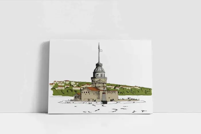 Kız Kulesi | Kanvas Tablo | Cam Tablo | Mdf Tablo | B16336 - Görsel 2