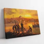 Günbatımı İstanbul | Kanvas Tablo | Cam Tablo | Mdf Tablo | B16345