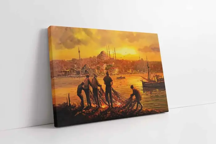 Günbatımı İstanbul | Kanvas Tablo | Cam Tablo | Mdf Tablo | B16345 - Görsel 1
