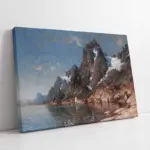 Deniz Kenarında Dağ | Kanvas Tablo | Cam Tablo | Mdf Tablo | B17018