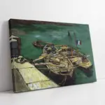 Fransız Bayraklı Kayık | Kanvas Tablo | Cam Tablo | Mdf Tablo | B17026