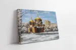 Kubbeli Camii Ve Kar | Kanvas Tablo | Cam Tablo | Mdf Tablo | B17032