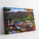 Taşlar Arasından Görünen Tekne | Kanvas Tablo | Cam Tablo | Mdf Tablo | B17047