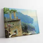 Terasta Konuşan İnsanlar | Kanvas Tablo | Cam Tablo | Mdf Tablo | B17049