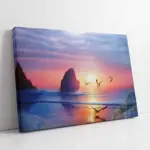 Gün Batımı Ve Uçan Martılar | Kanvas Tablo | Cam Tablo | Mdf Tablo | B17100