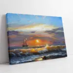 Denizde Gün Batımı | Kanvas Tablo | Cam Tablo | Mdf Tablo | B17116