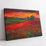 Kırmızı Çiçekler | Kanvas Tablo | Cam Tablo | Mdf Tablo | B17122