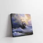 Fırtınayla Boğuşan Yelkenli | Kanvas Tablo | Cam Tablo | Mdf Tablo | B17131