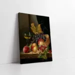 Şeftali Ve Üzüm Sepeti | Kanvas Tablo | Cam Tablo | Mdf Tablo | B18049