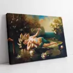 Gölde Uzanan Kadın | Kanvas Tablo | Cam Tablo | Mdf Tablo | B19027