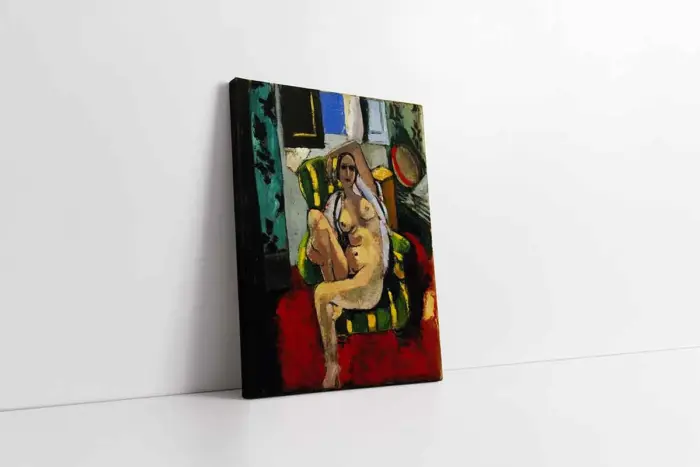 Odalisque With A Tambourine | Kanvas Tablo | Cam Tablo | Mdf Tablo | B19048 - Görsel 1