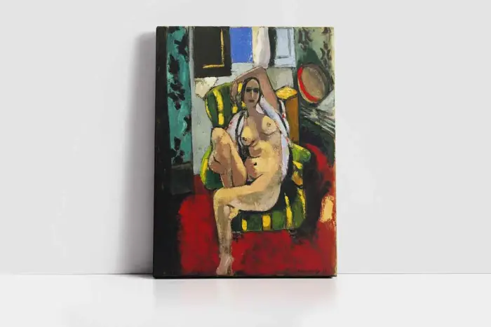 Odalisque With A Tambourine | Kanvas Tablo | Cam Tablo | Mdf Tablo | B19048 - Görsel 2
