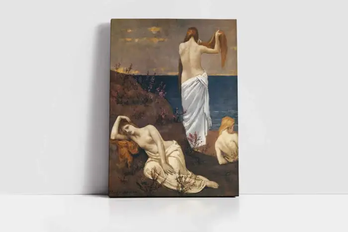 Young Women On The Seashore | Kanvas Tablo | Cam Tablo | Mdf Tablo | B19081 - Görsel 2