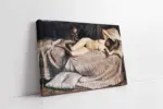 Naked Woman Lying On A Couch | Kanvas Tablo | Cam Tablo | Mdf Tablo | B19082