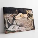 Naked Woman Lying On A Couch | Kanvas Tablo | Cam Tablo | Mdf Tablo | B19082
