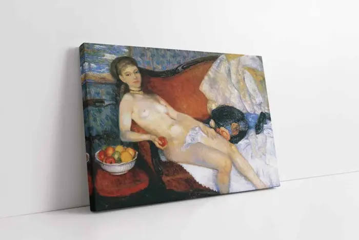 Meyveler Ve Uzanan Kadın William Glackens | Kanvas Tablo | Cam Tablo | Mdf Tablo | B19086 - Görsel 1
