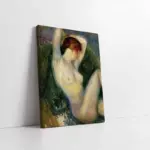 Nude İn Green Chair | Kanvas Tablo | Cam Tablo | Mdf Tablo | B19087