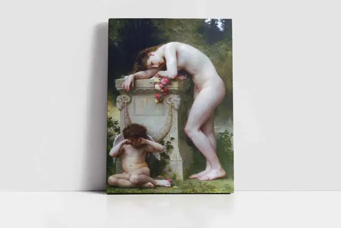 Elegy Melek Ve Kadın W. Adolphe Bouguereau| Kanvas Tablo | Cam Tablo | Mdf Tablo | B19091 - Görsel 2