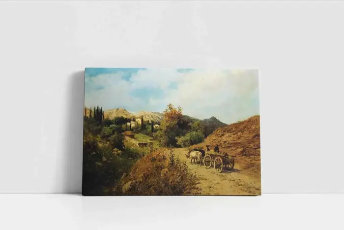 Öküz Arabası | Kanvas Tablo | Cam Tablo | Mdf Tablo | B20040 - Görsel 2