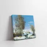 Karlar Altında Kalmış Nehir Manzaralı | Kanvas Tablo | Cam Tablo | Mdf Tablo | B20055