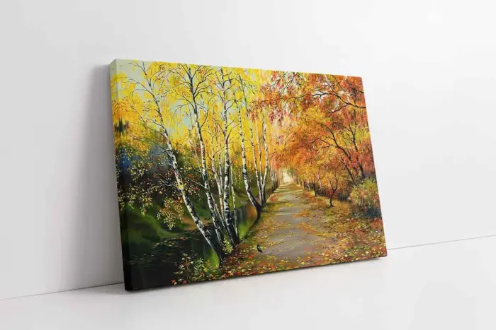 Sonbaharda Ağaçlar | Kanvas Tablo | Cam Tablo | Mdf Tablo | B20087 - Görsel 1