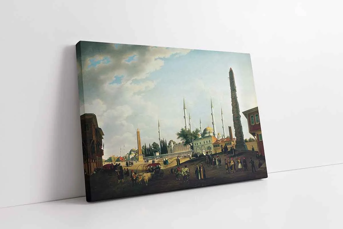 KB21035-10 Halk Pazar Meydanı Osmanlı İmparatorluğu Dönemi | Kanvas Tablo | Cam Tablo | Mdf Tablo | B21035 - Görsel 1