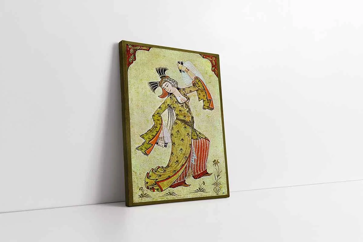 KB21096-10 Dans Eden Kadın Levni Minyatürü | Kanvas Tablo | Cam Tablo | Mdf Tablo | B21096 - Görsel 1