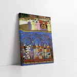 3. Ahmed Dansçıları İzlerken Levni Minyatürü | Kanvas Tablo | Cam Tablo | Mdf Tablo | B21100