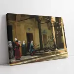 Cami Avlusu Uçan Kuşlar | Kanvas Tablo | Cam Tablo | Mdf Tablo | B21149