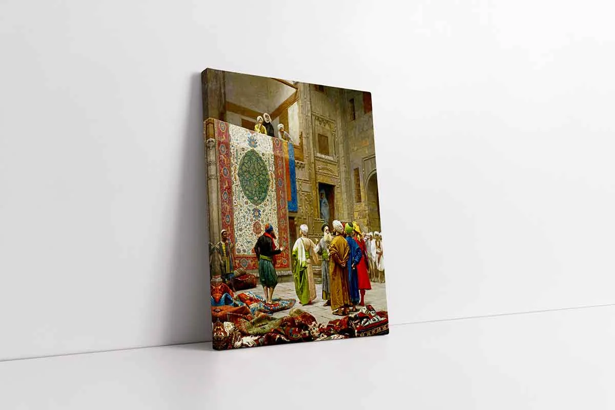 KB21181-10 Halı Satıcısı Jean Leon Gerome | Kanvas Tablo | Cam Tablo | Mdf Tablo | B21181 - Görsel 1