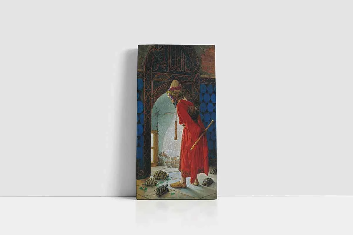 KB21196-10 Kaplumbağa Terbiyecisi | Kanvas Tablo | Cam Tablo | Mdf Tablo | B21196 - Görsel 1
