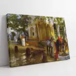 Şehir Pazarında Satılan Atlar | Kanvas Tablo | Cam Tablo | Mdf Tablo | B21257